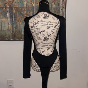 Backless Turtle Neck Bodysuit